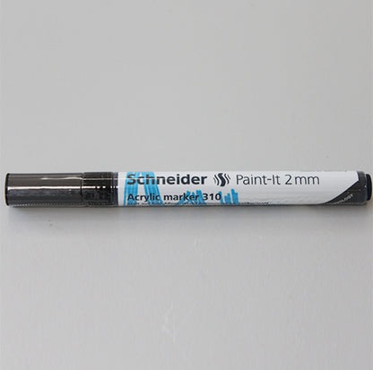 Marker Pen, Acrylic, 2mm Black (Pack of 5)