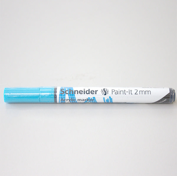 Marker Pen, Acrylic, 2mm Blue Pastel (Pack of 5)