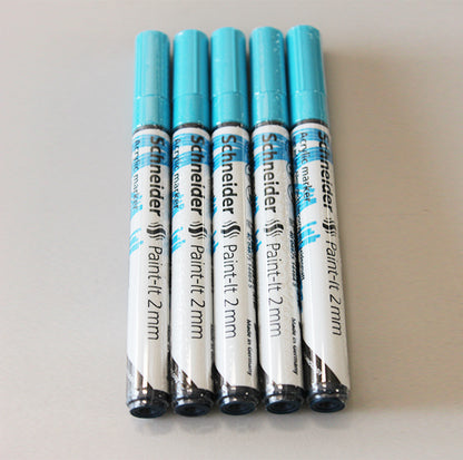 Marker Pen, Acrylic, 2mm Blue Pastel (Pack of 5)